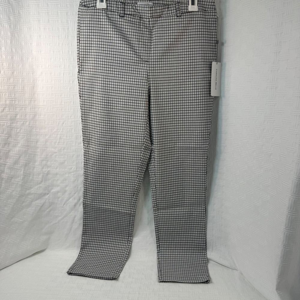 NWT Black & White Plaid Slacks / Women's Size 8 / Sku0206